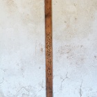 A kerék kerületének a méréséhez és berajzolásához használt mérőléc. Fotó: Toró Attila.