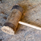 Fa hasogatásához használt bunkó. Fotó: Toró Attila.