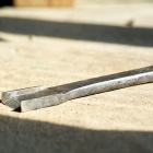 Kerékkészítésnél használt szögletes véső. Fotó: Toró Attila.