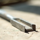 Kerékkészítésnél használt szögletes véső. Fotó: Toró Attila.