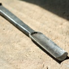 Kerékkészítésnél használt ívelt véső. Fotó: Toró Attila.