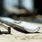 Kerékkészítésnél használt ívelt és szögletes vésők. Fotó: Toró Attila.